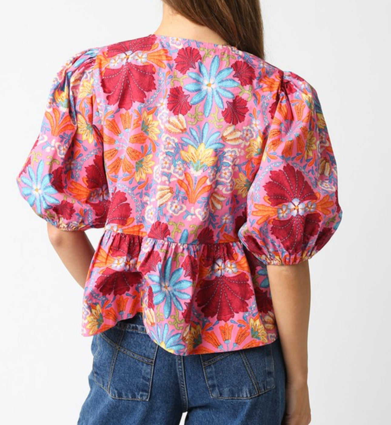 Flowers and Bows Babydoll Top