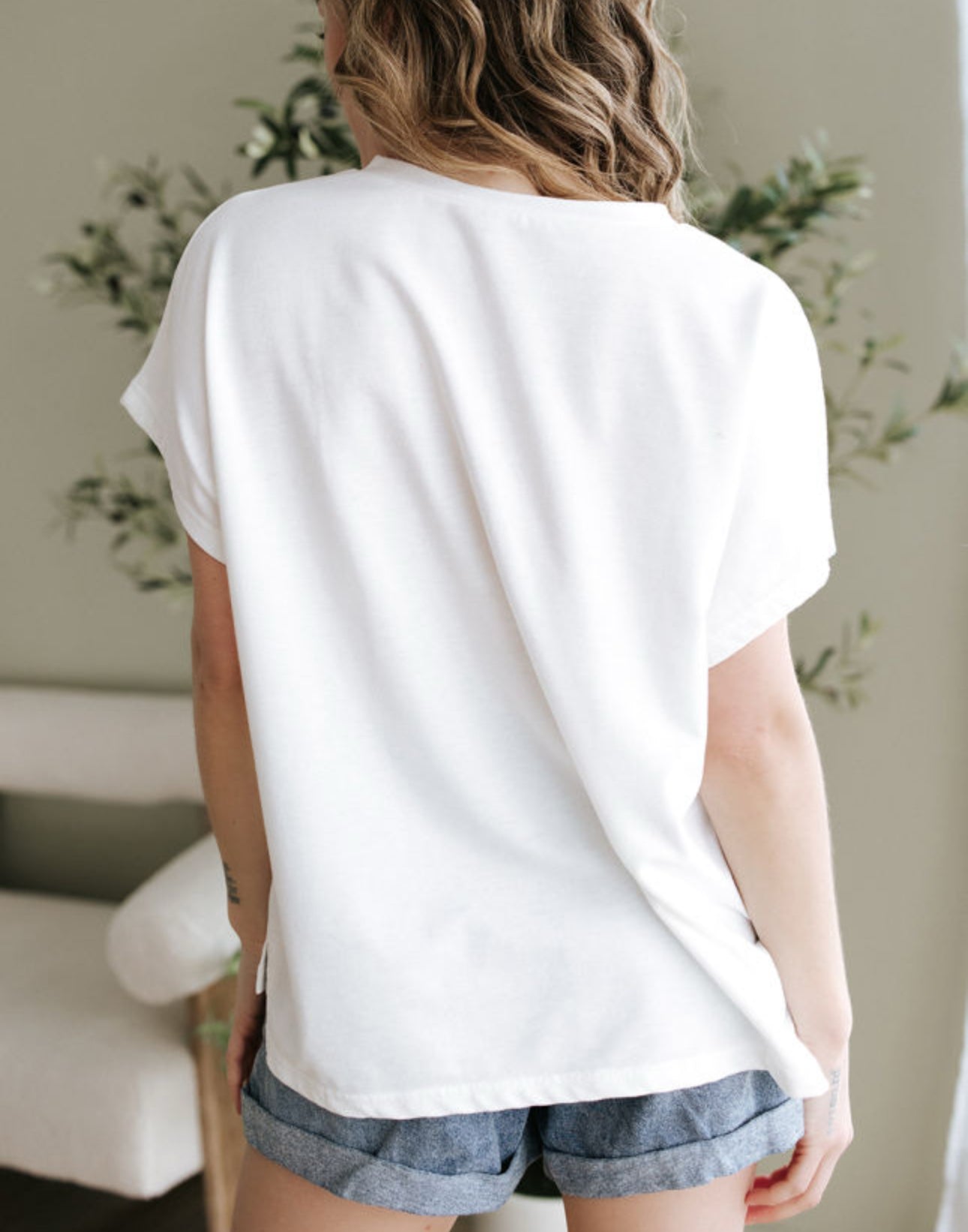 Spring’s Patchwork Flowers Vneck