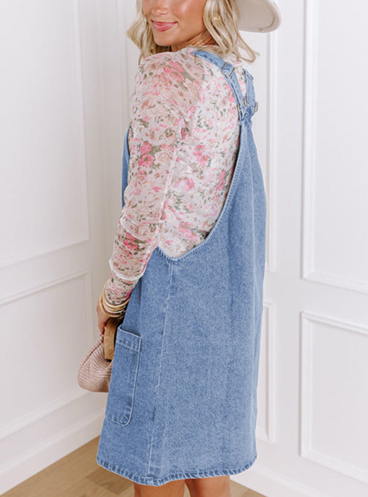 Button Me Down Denim Dress