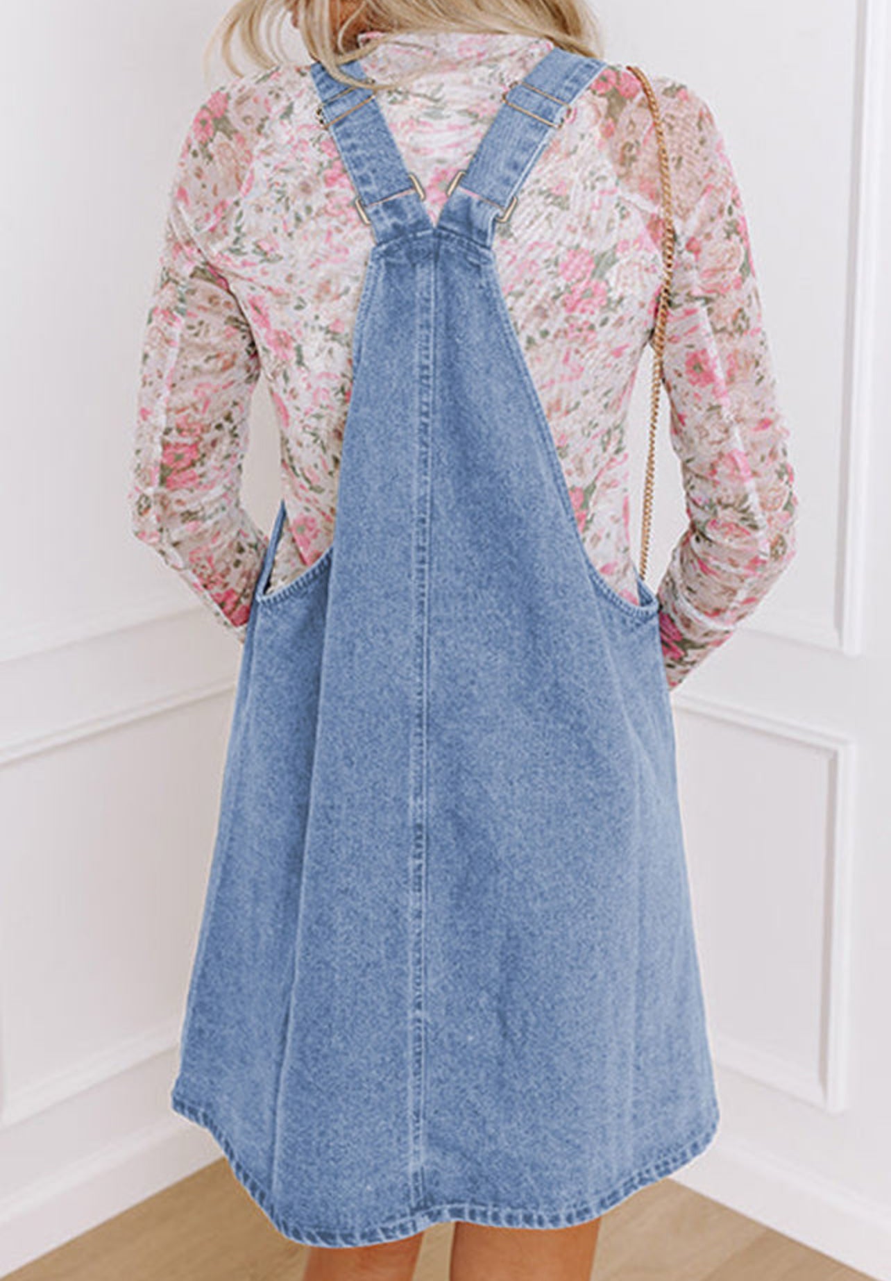 Button Me Down Denim Dress