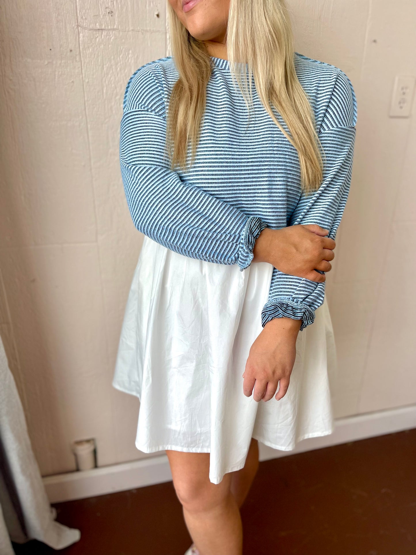 Springs Coming Stripe Top Dress