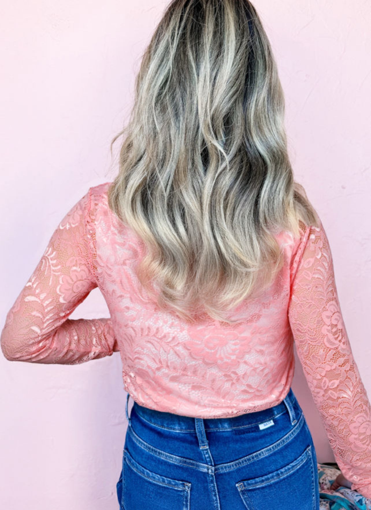 Pink Sheer Lace Undershirt