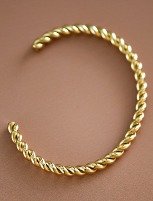 Twisted Rope Cuff Bangle
