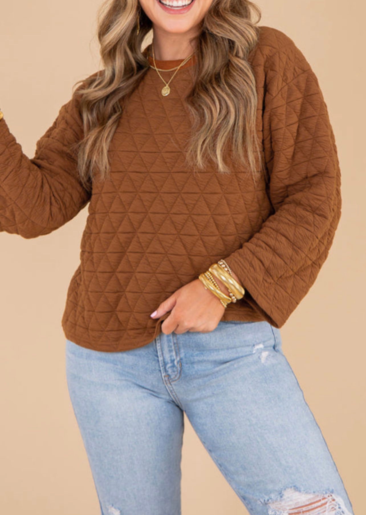 Quilted Days Sweater