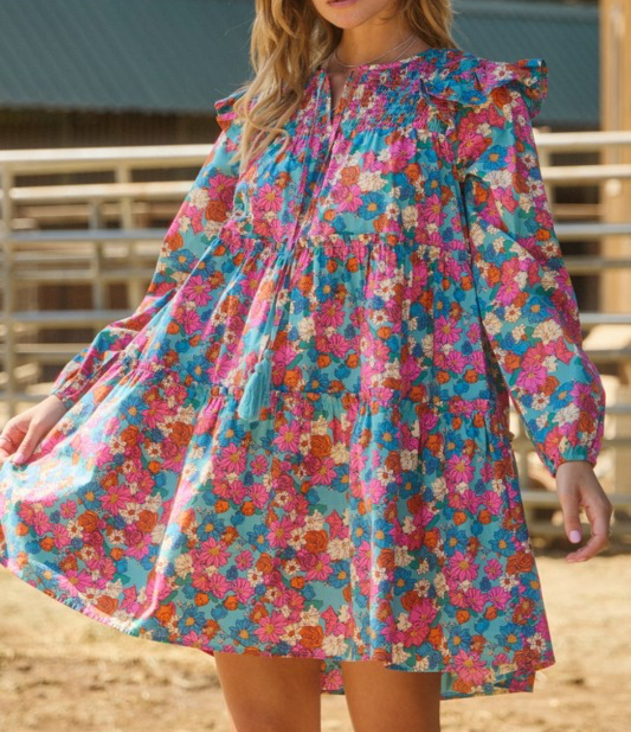 Field of Flowers Tiered Dress