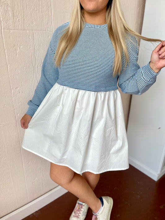 Springs Coming Stripe Top Dress