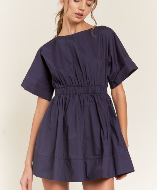 Navy Event Mini Dress