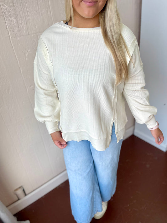 Truly Comfy Waffle Sweater