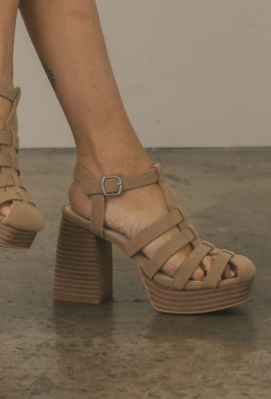 The Hailee- Gladiator Platform Heel