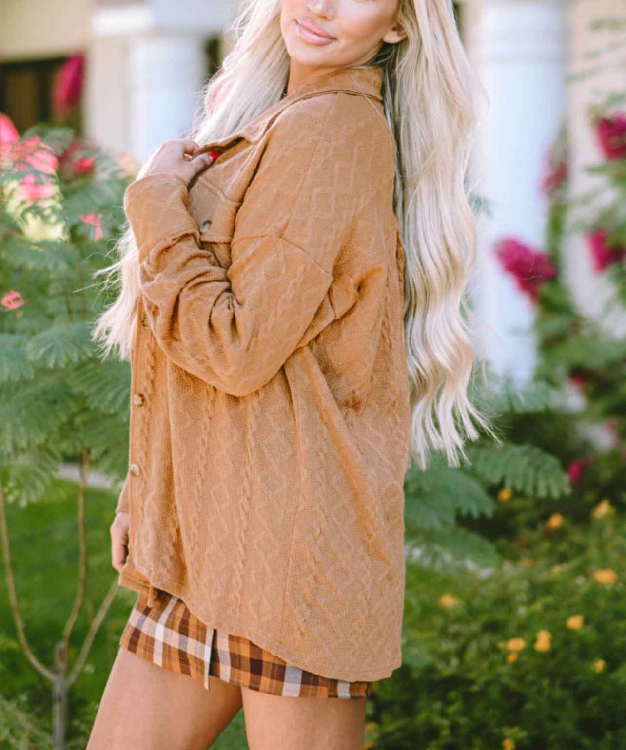 Camel Textured Shacket