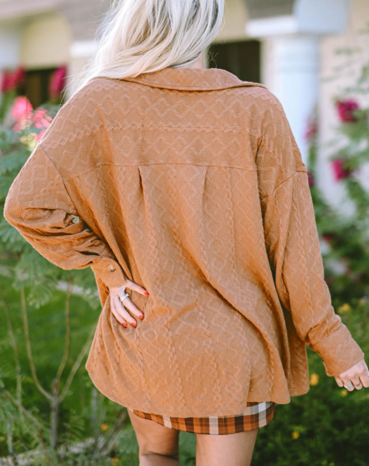 Camel Textured Shacket