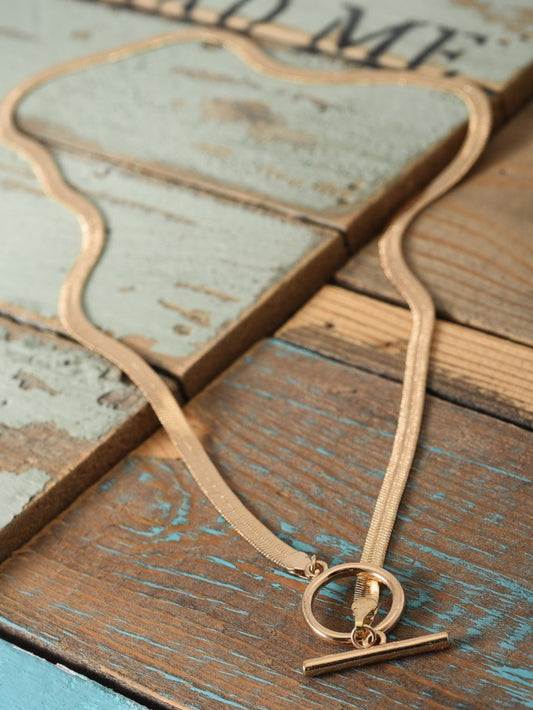 Snake Chain Toggle Necklace