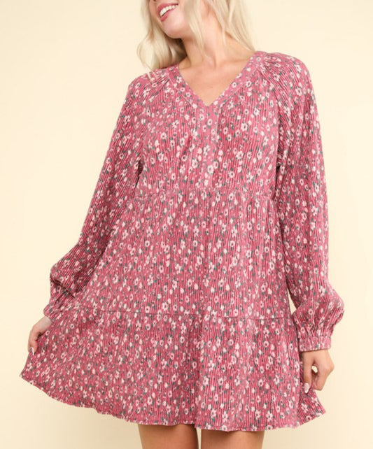 Rachel Velvet Flower Dress