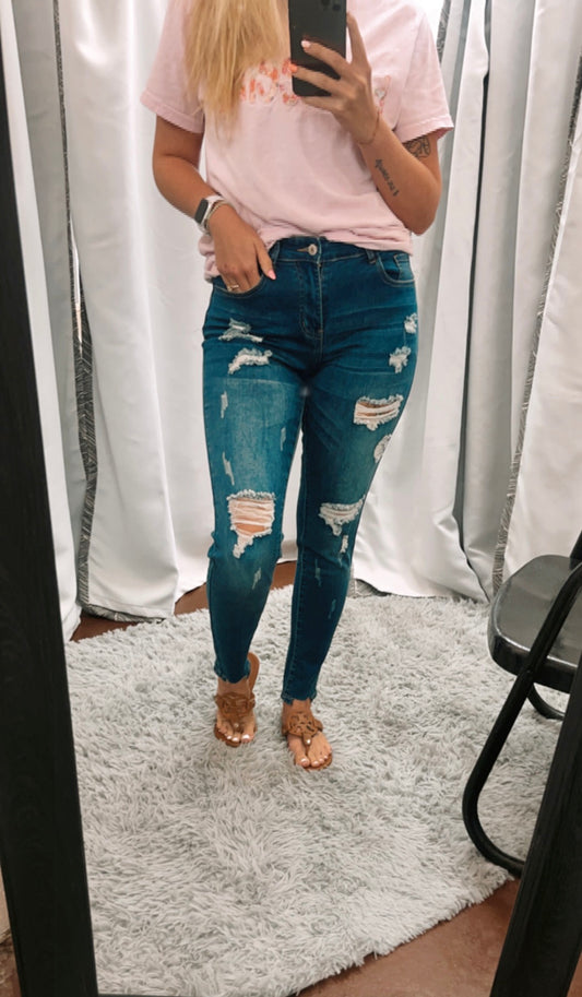 Ankle Ripped Skinnies